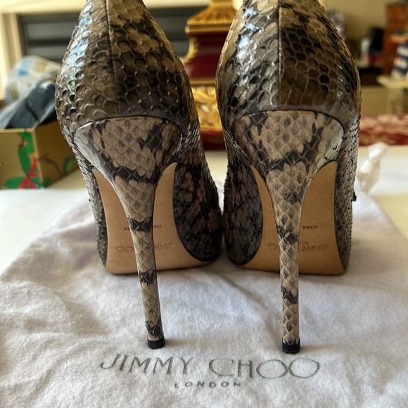 Jimmy Choo London snakeskin stiletto high heels  37 Italy - Picture 12 of 16